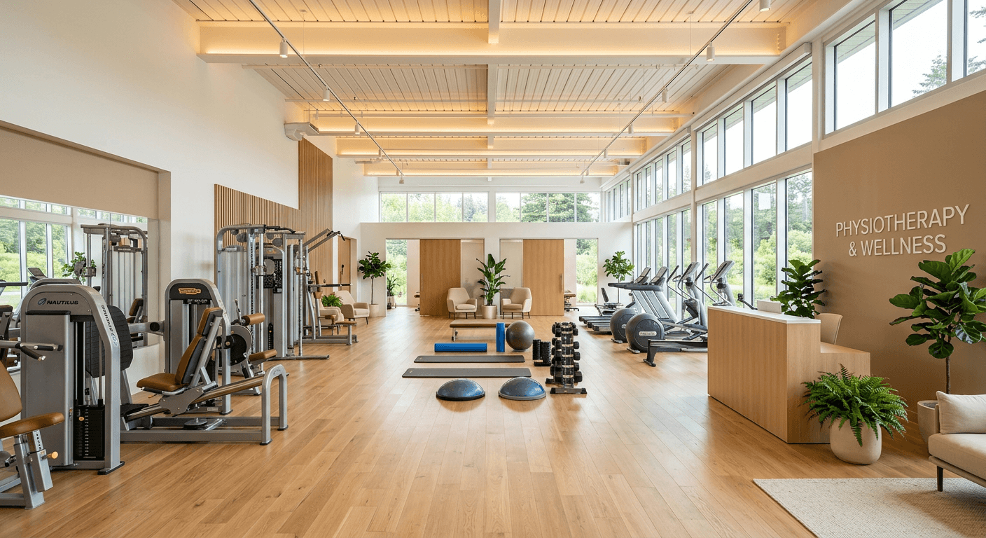 Zona’s bright, airy therapy gym with modern equipment